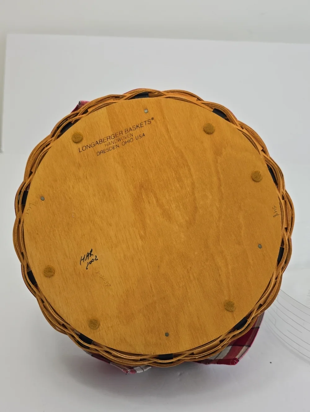 Longaberger 2002  All American Casserole Basket With Liner Protector